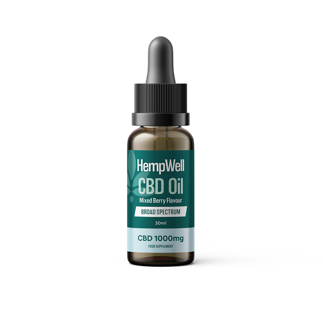 HW_CBDFS_BroadSpectrumOil_1000mg_MixedBerry-1.png HempWell | CBD Oil Broad Spectrum | THC-Free | 1000mg | 30ml (Mixed Berry Flavour)