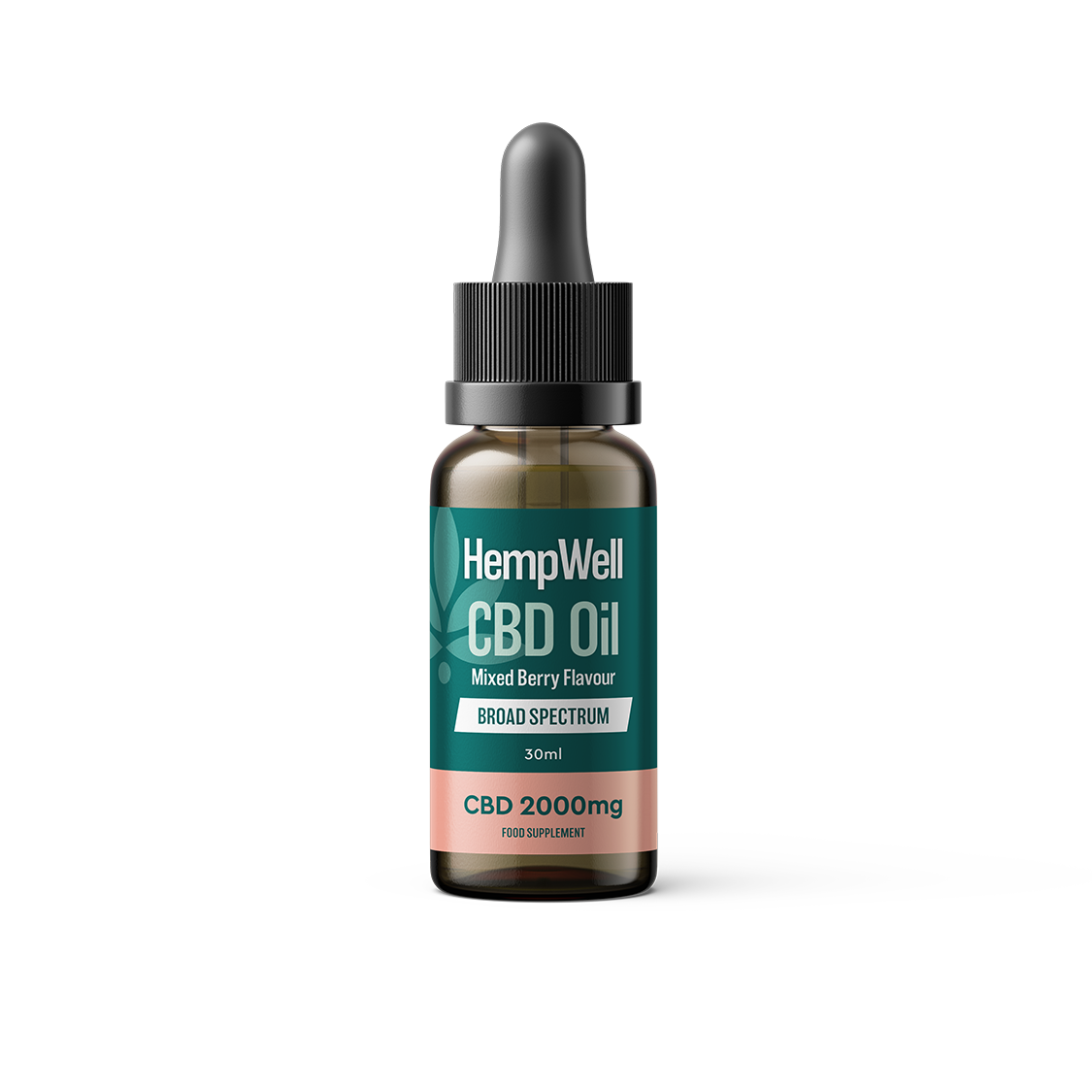 HempWell | CBD Oil Broad Spectrum | THC-Free | 2000mg | 30ml (Mixed Berry Flavour)
