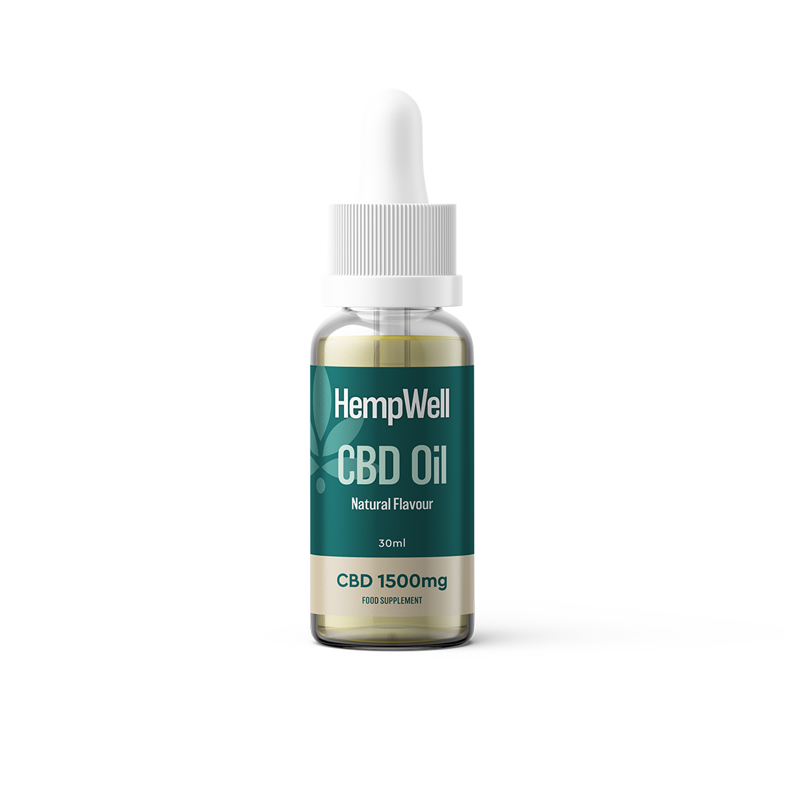 HempWell | CBD Oil Pure Isolate | THC-Free | 1500mg | 30ml (Natural Flavour)