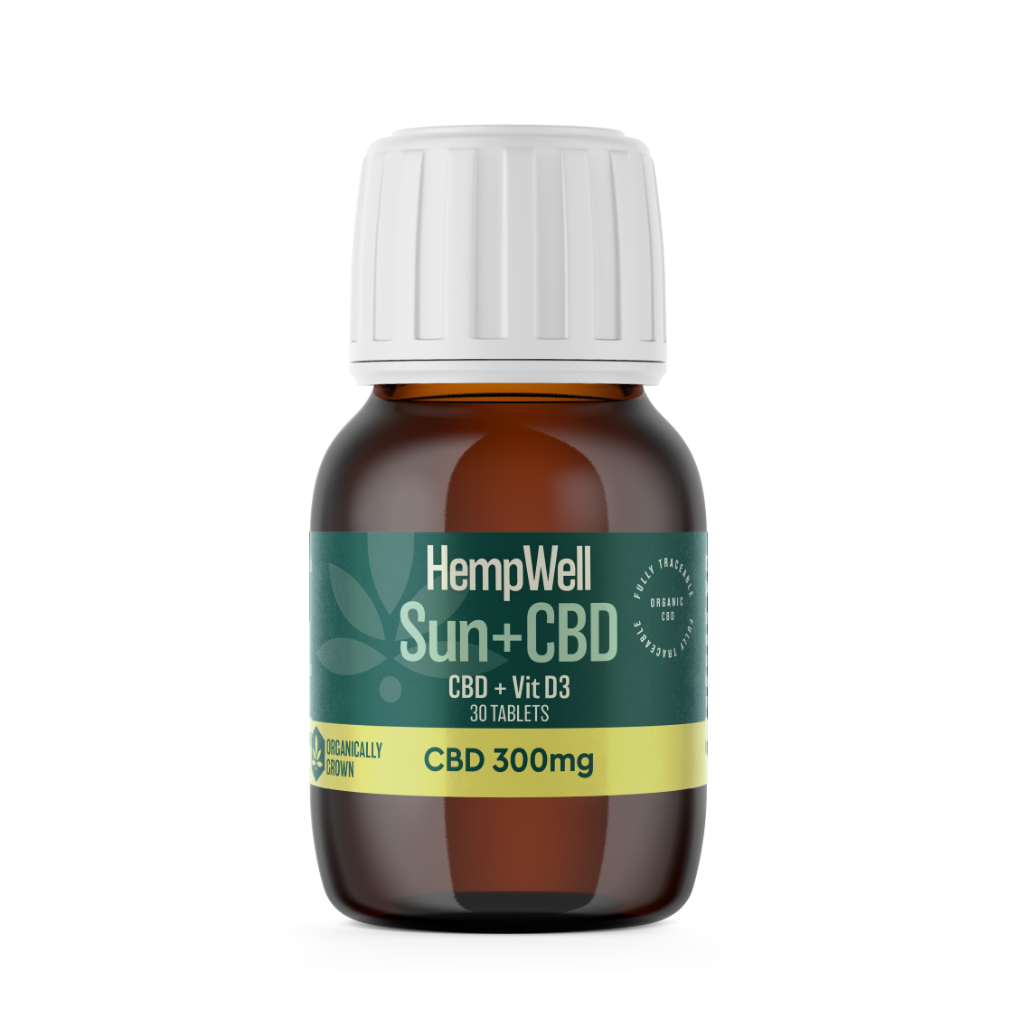 HW_CBDFS_Tablets_300mg_Sun-1.png HempWell | CBD Tablets - Sun + CBD (Vitamin D3) | THC-Free | 300mg | 30 Tablets