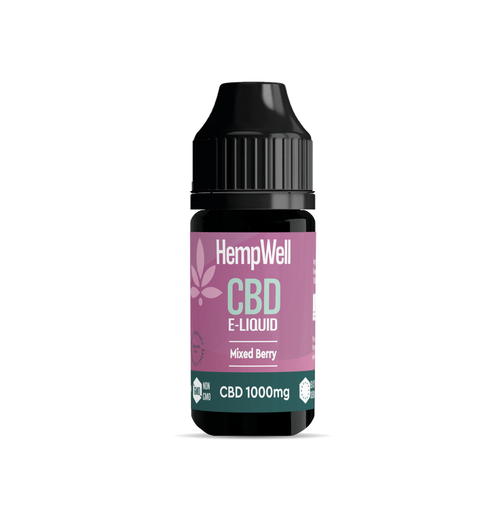 HempWell | CBD Vape E-Liquid / Juice / Oil | THC + Nicotine Free | 1000mg | 30ml (Mixed Berry Flavour)
